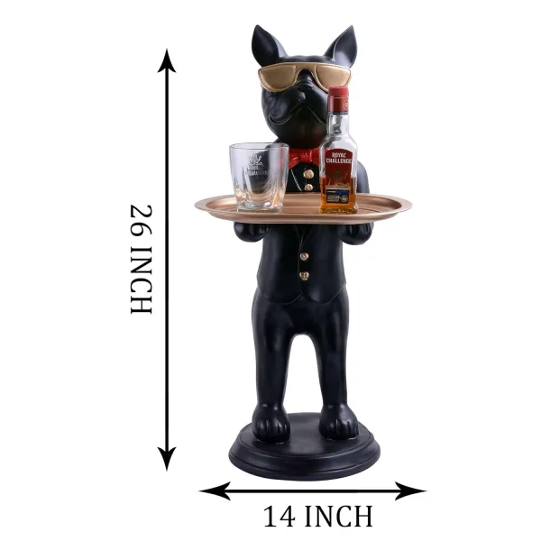 Cool Dog Showpiece with Plate Modern Home Decor