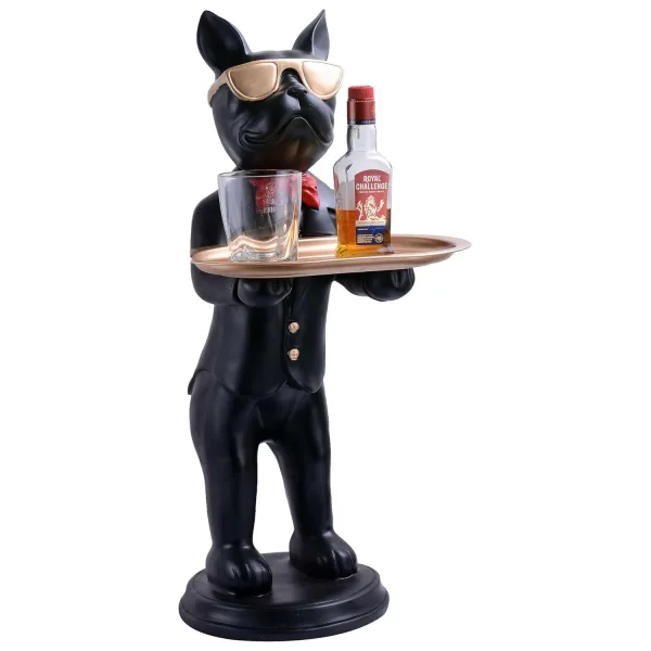 Cool Dog Showpiece with Plate Modern Home Decor