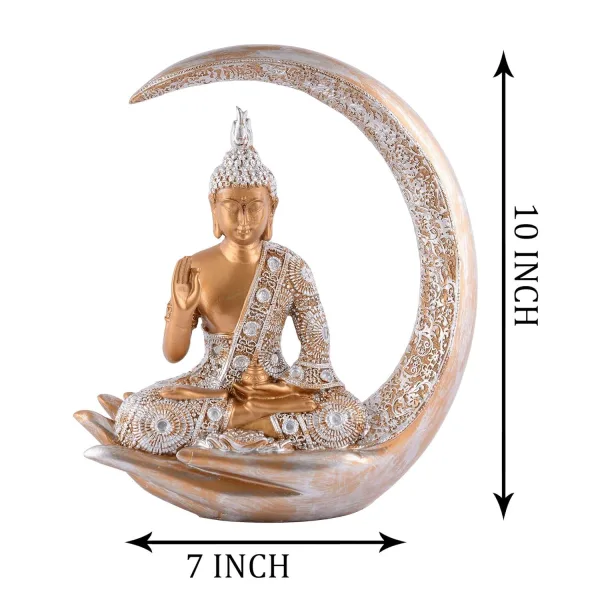 Gautam Buddha Statue Feng Shui Vastu Idol Decor Black