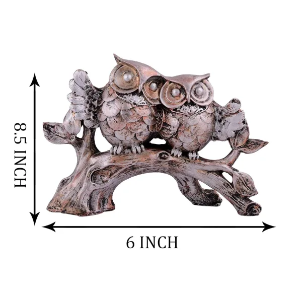 Owl Family Tree Decorative Bird Showpiece for Home