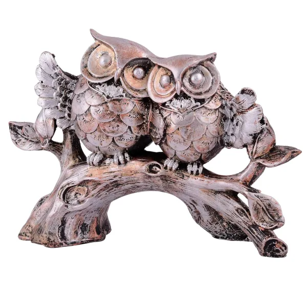Owl Family Tree Decorative Bird Showpiece for Home