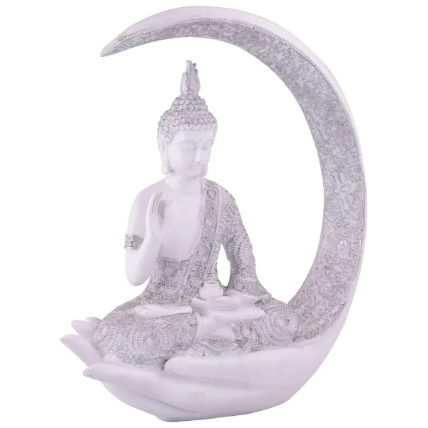 Gautam Buddha Statue Feng Shui Vastu Home Showpiece White Color