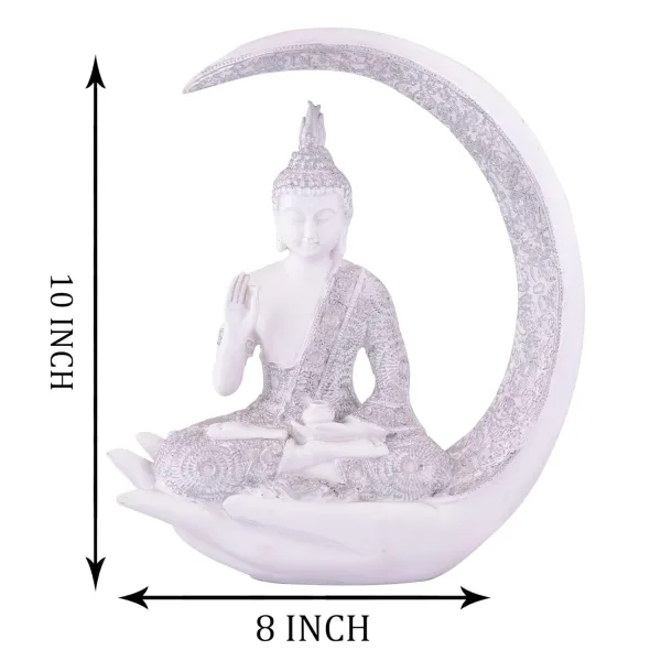 Gautam Buddha Statue Feng Shui Vastu Home Showpiece White Color