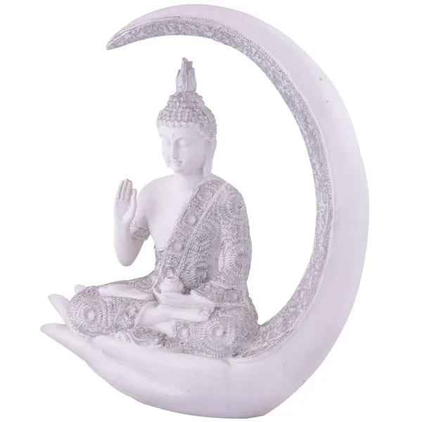 Gautam Buddha Statue Feng Shui Vastu Home Showpiece White Color