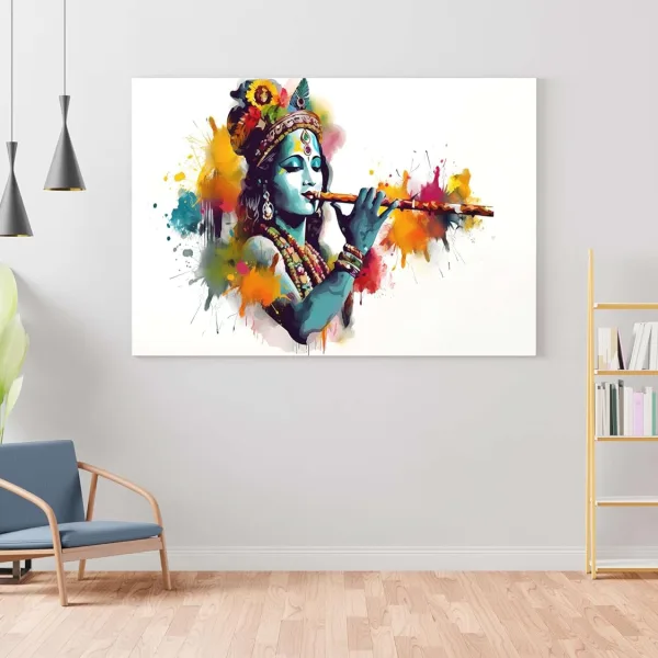 Radha Krishna Paintings For Wall Decoration With Frame Canvas Painting