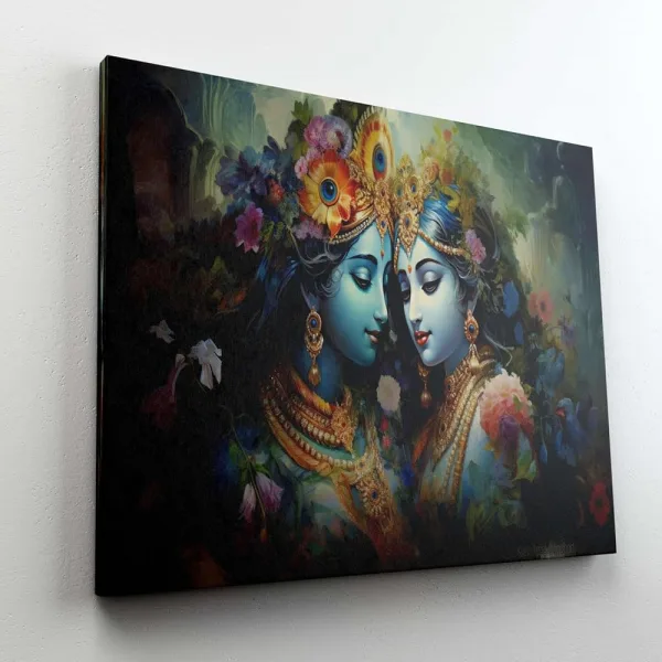 Radha Krishna Paintings For Wall Decoration With Frame Canvas Painting
