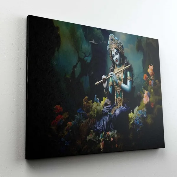 Radha Krishna Paintings For Wall Decoration With Frame Canvas Painting