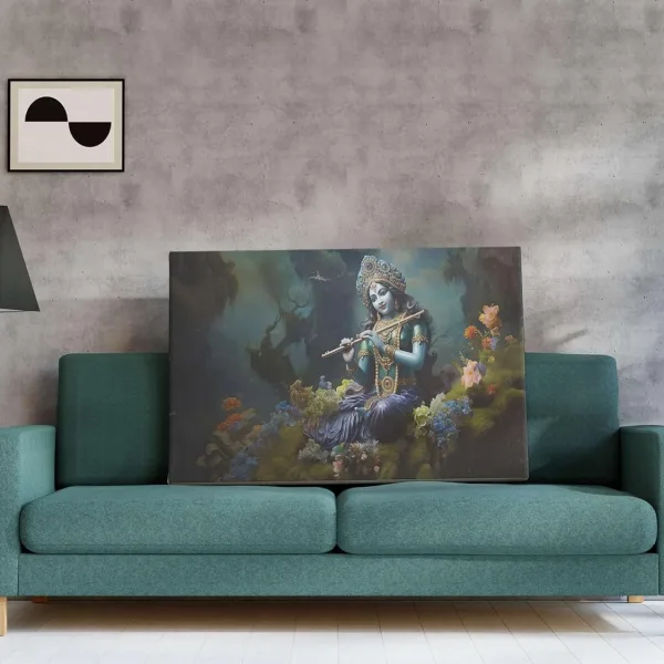 Radha Krishna Paintings For Wall Decoration With Frame Canvas Painting