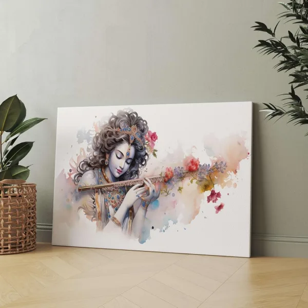 Radha Krishna Paintings For Wall Decoration With Frame Canvas Painting