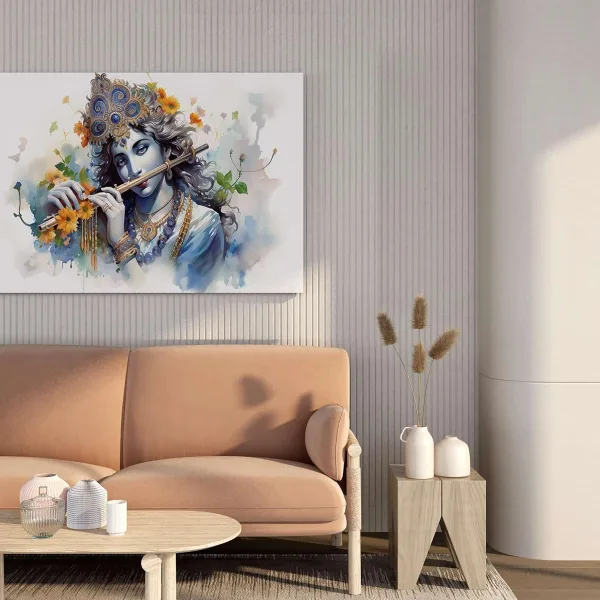 Radha Krishna Paintings For Wall Decoration With Frame Canvas Painting