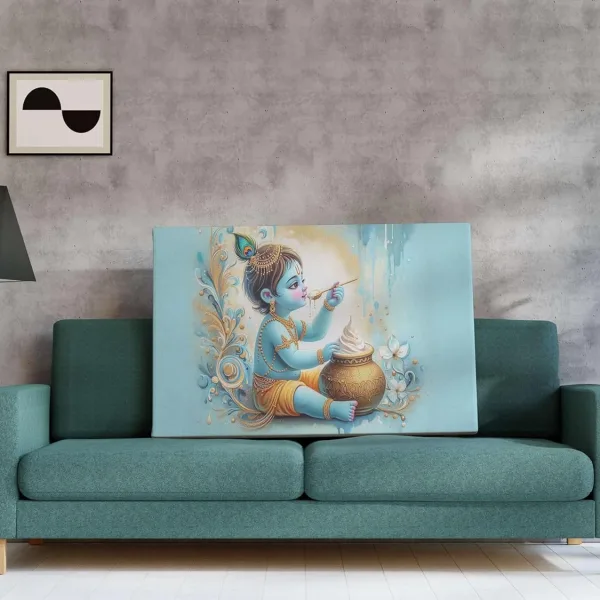 Radha Krishna Paintings For Wall Decoration With Frame Canvas Painting