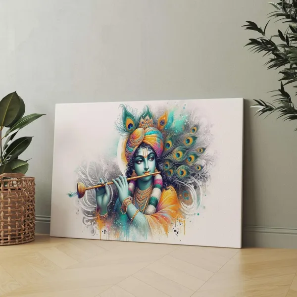 Radha Krishna Paintings For Wall Decoration With Frame Canvas Painting