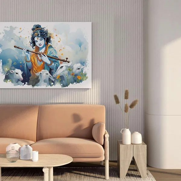 Radha Krishna Paintings For Wall Decoration With Frame Canvas Painting