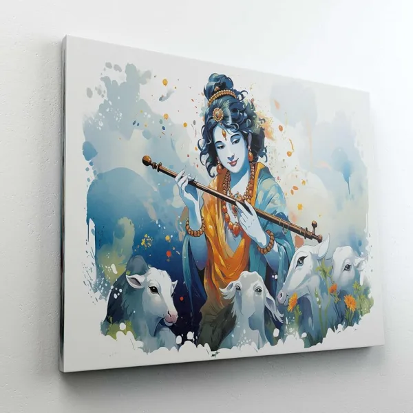 Radha Krishna Paintings For Wall Decoration With Frame Canvas Painting