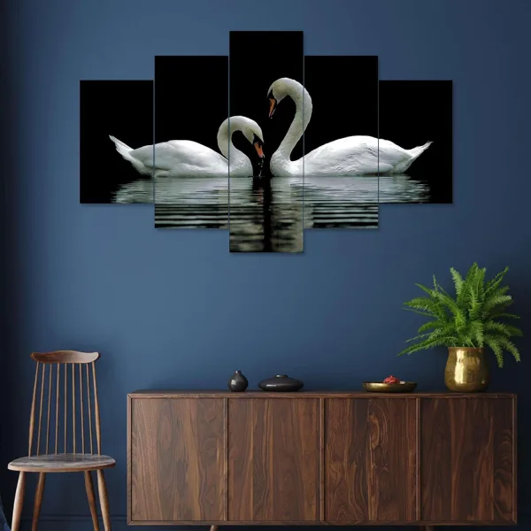 MDF Framed 3D Wall Painting Set of Five for Home Decoration, Big Size Painting for Living Room