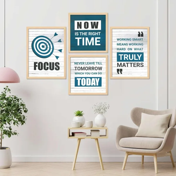 Framed Painting Set of Four for Wall Painting Decoration