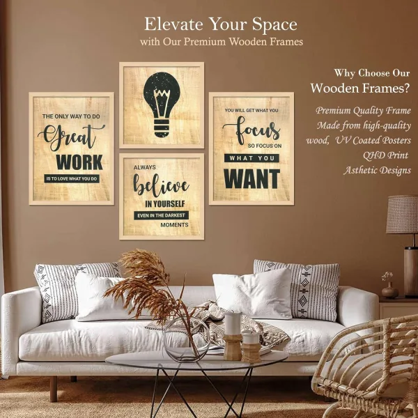 Framed Painting Set of Four for Wall Painting Decoration