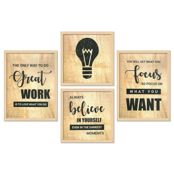 Framed Painting Set of Four for Wall Painting Decoration