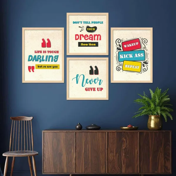 Framed Painting Set of Four for Wall Painting Decoration