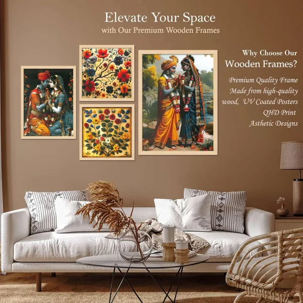 Framed Painting Set of Four for Wall Painting Decoration