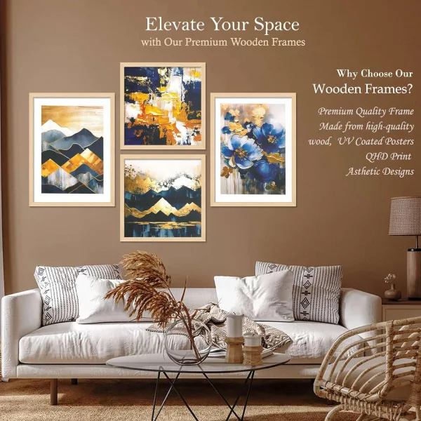 Framed Painting Set of Four for Wall Painting Decoration