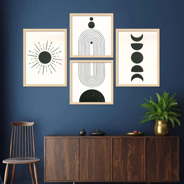 Framed Painting Set of Four for Wall Painting Decoration