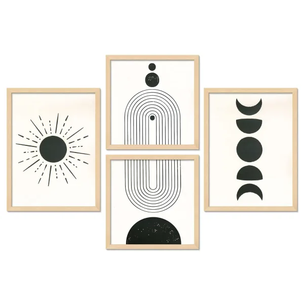 Framed Painting Set of Four for Wall Painting Decoration