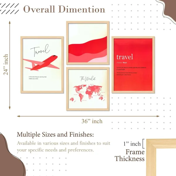 Framed Painting Set of Four for Wall Painting Decoration