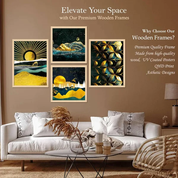 Framed Painting Set of Four for Wall Painting Decoration
