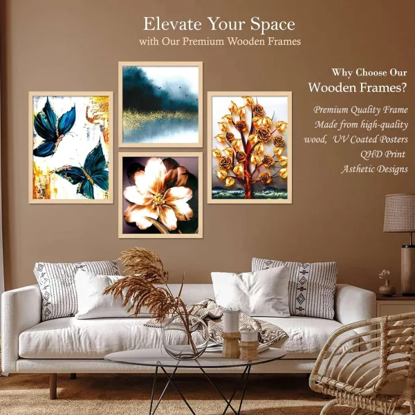 Framed Painting Set of Four for Wall Painting Decoration