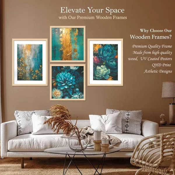 Framed Painting Set of Four for Wall Painting Decoration