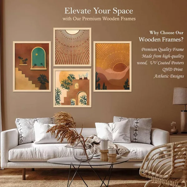 Framed Painting Set of Four for Wall Painting Decoration