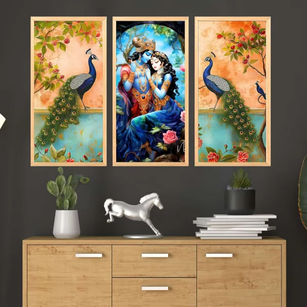 Wall Paintings Set of Three for Wall Decoration Big size Framed Wall Paintings