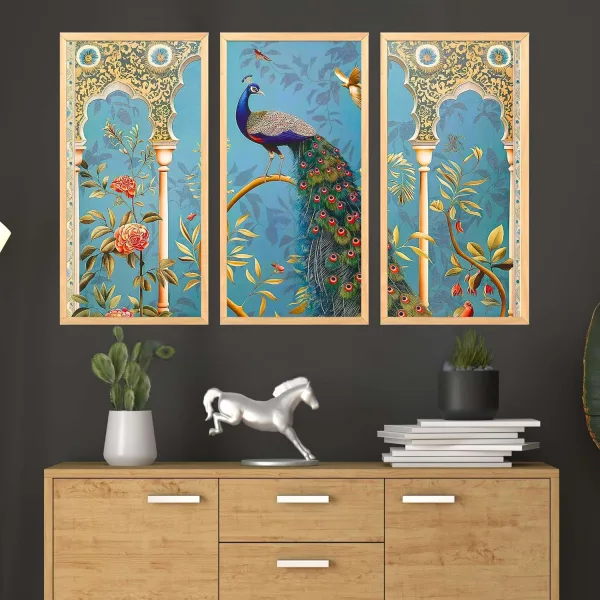 Wall Paintings Set of Three for Wall Decoration Big size Framed Wall Paintings