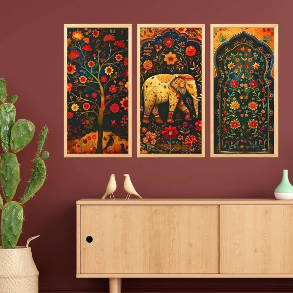Wall Paintings Set of Three for Wall Decoration Big size Framed Wall Paintings