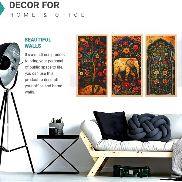 Wall Paintings Set of Three for Wall Decoration Big size Framed Wall Paintings
