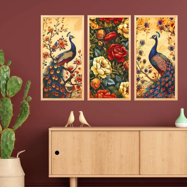Wall Paintings Set of Three for Wall Decoration Big size Framed Wall Paintings