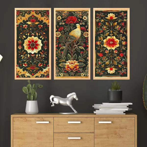Wall Paintings Set of Three for Wall Decoration Big size Framed Wall Paintings