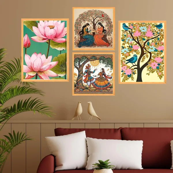 Wall Paintings Set of Four for Wall Dacoration Large Framed Wall Paintings
