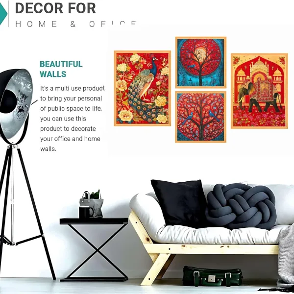 Wall Paintings Set of Four for Wall Dacoration Large Framed Wall Paintings