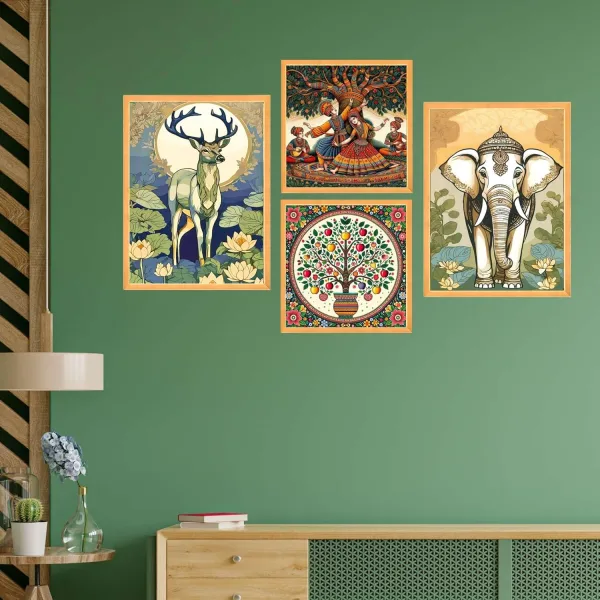 Wall Paintings Set of Four for Wall Dacoration Large Framed Wall Paintings