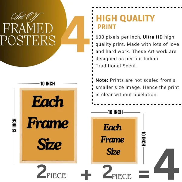 Wall Paintings Set of Four for Wall Dacoration Large Framed Wall Paintings