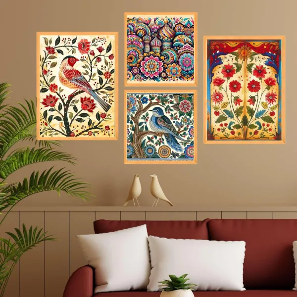 Wall Paintings Set of Four for Wall Dacoration Large Framed Wall Paintings