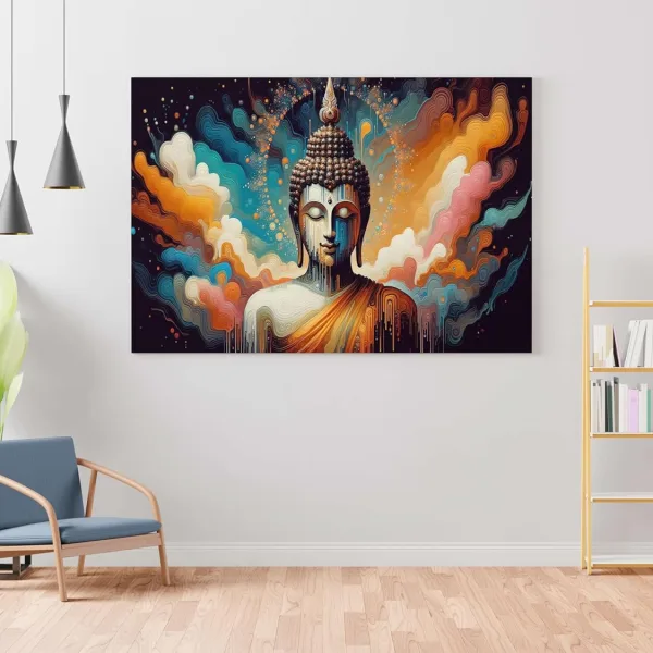 Buddha Paintings For Wall Decoration With Frame Canvas Painting For Living Room