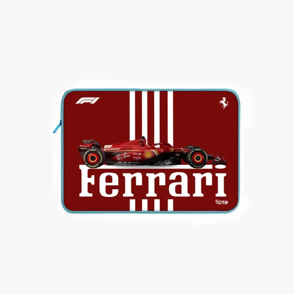 "ROSSO CORSA #SCUDERIA FERRARI" Laptop Sleeves:Bold Modern Design for Every Size