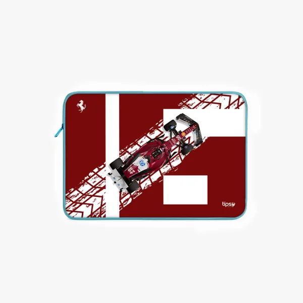 "RACING RED # SCUDERIA FERRARI" Laptop Sleeves:Bold Modern Design for Every Size