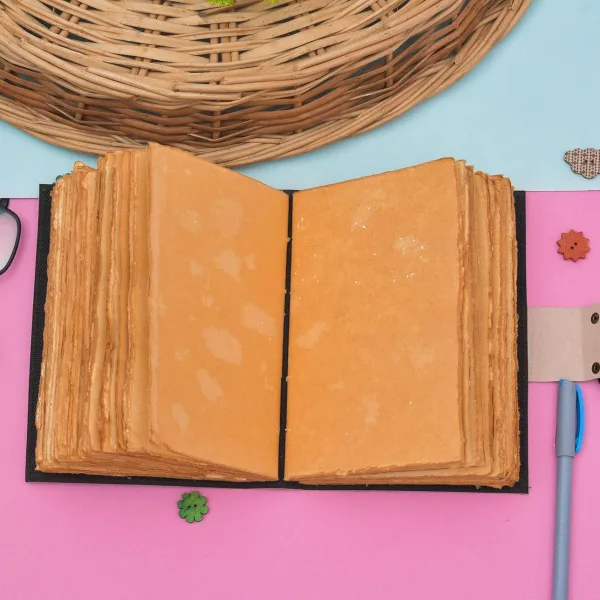 Handmade Leather Journal with White Blank Pages