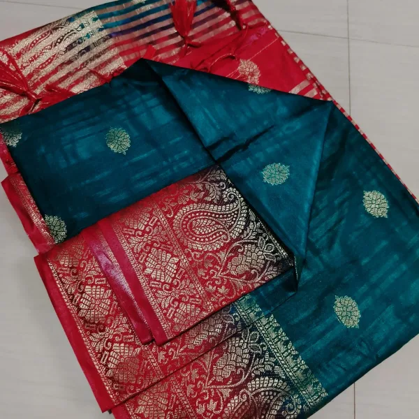 Pure Matka Tushar Saree Handwoven Ethnic Design Classic