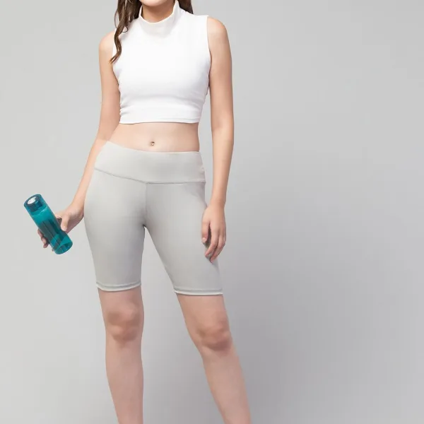 Women’s Fancy Solid Shorts – Yoga, Gym, Cycling & Activewear