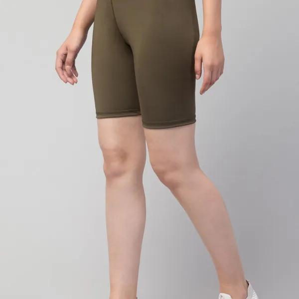 Women’s Fancy Solid Shorts – Yoga, Gym, Cycling & Activewear